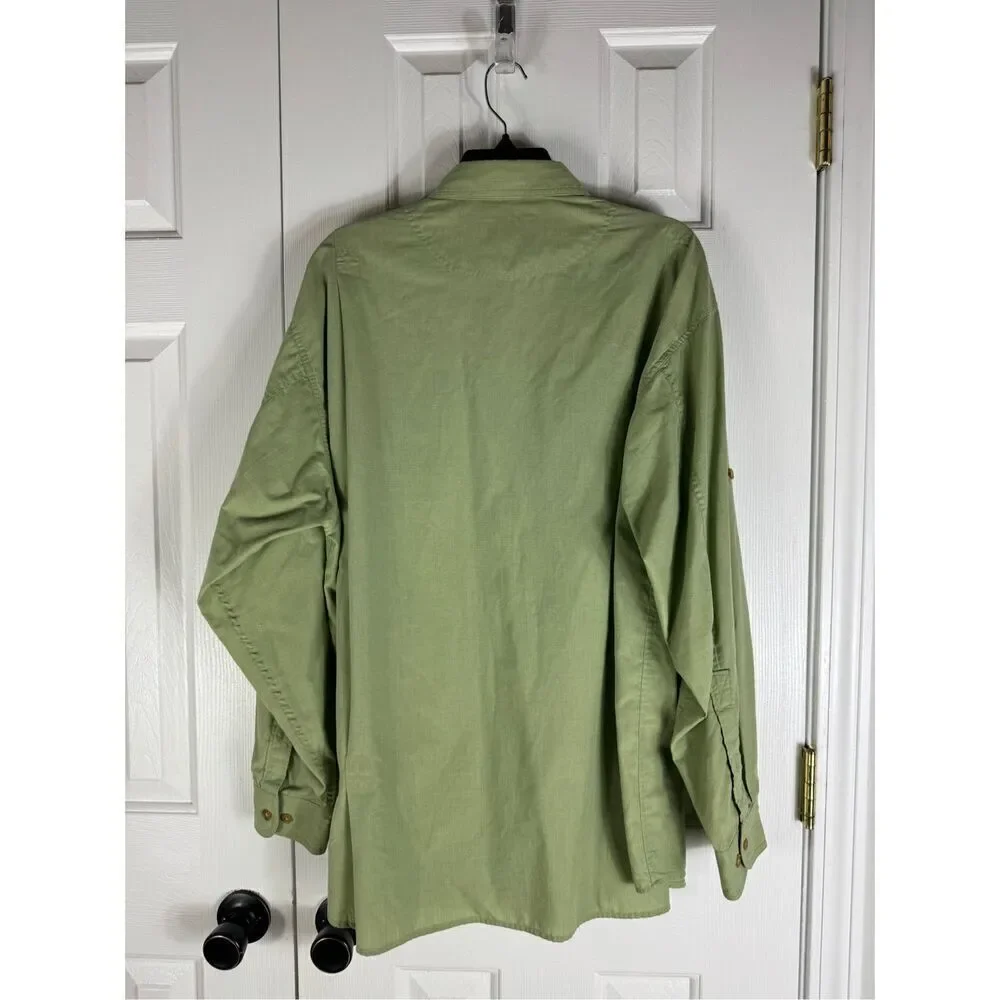 Orvis Buzz Off Insect Shield Mens Button Up Shirt Size L